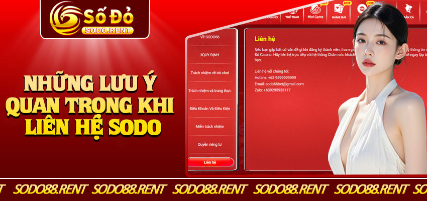 Những Lưu Ý Quan Trọng Khi Liên Hệ Sodo